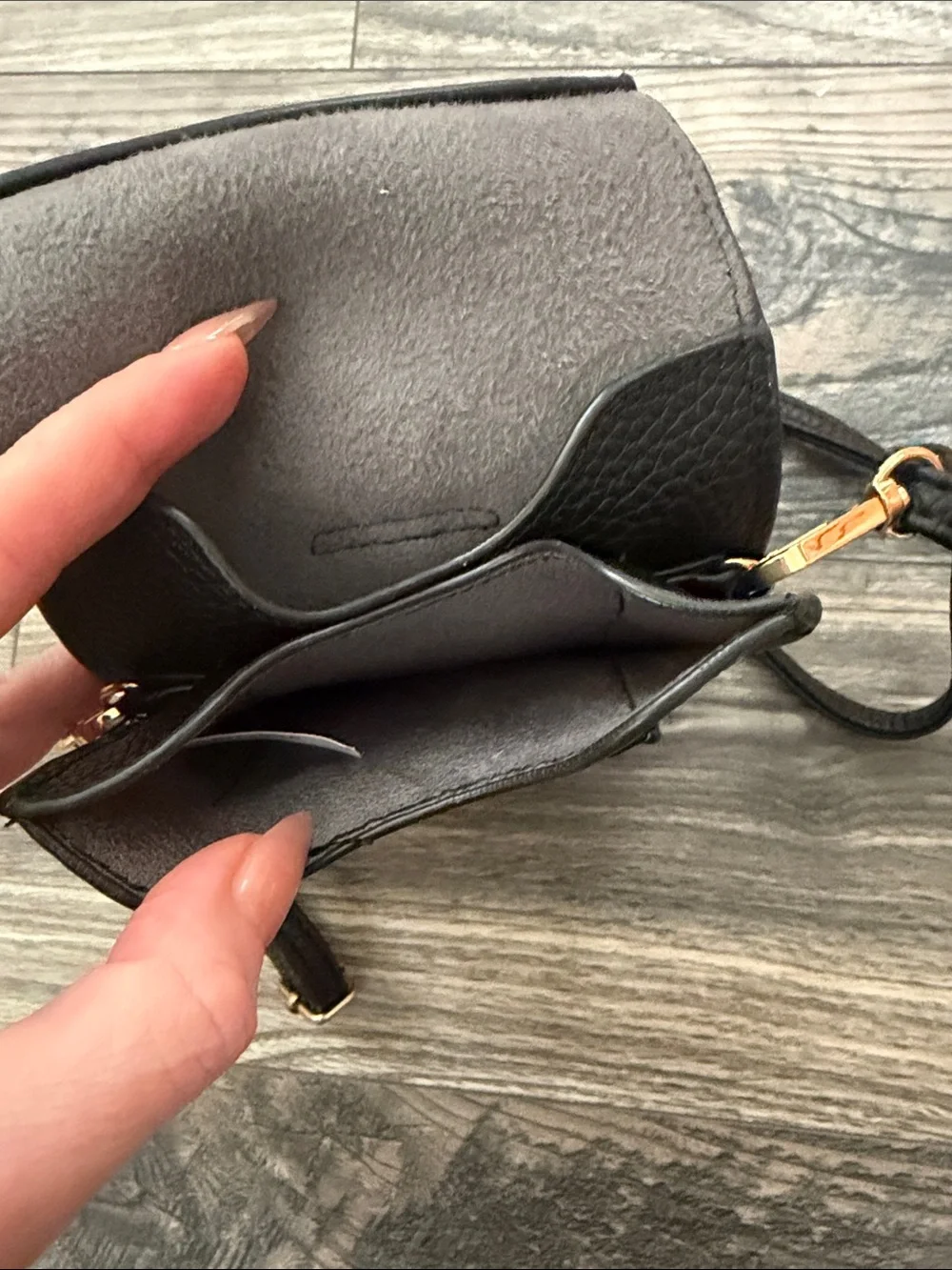 Black Tassel Crossbody Phone Bag by